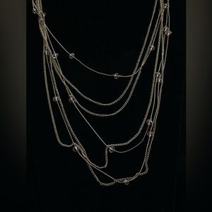 Beaded gold necklace